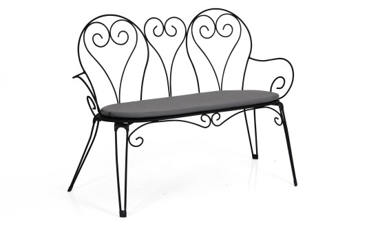Brafab Odessa 2-seter sofa Svart med grå pute Svart