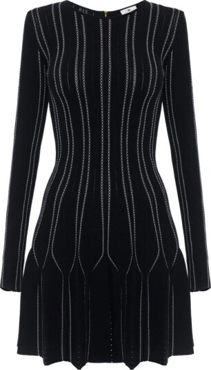 Elisabetta Franchi Origami Mini Dress Svart M Elisabetta Franchi Origami Mini Dress Svart M