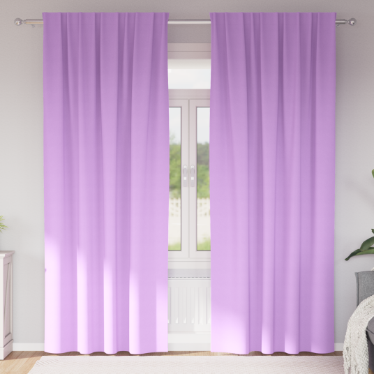  Gardiner med gardiner 2 pcs Lilla Polyester