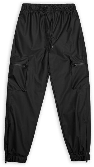 Rains Unisex Cargo Rain Pants Regular W3 Black XL, Black