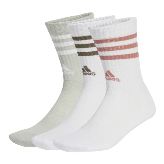 Adidas Crew Sokker 3 par White/White/Wonder Silver M 40-42