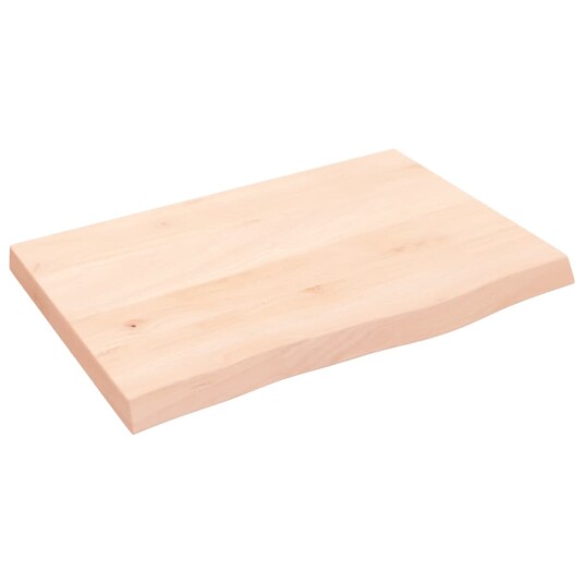 vidaXL Vegghylle 60x40x4 cm ubehandlet heltre eik