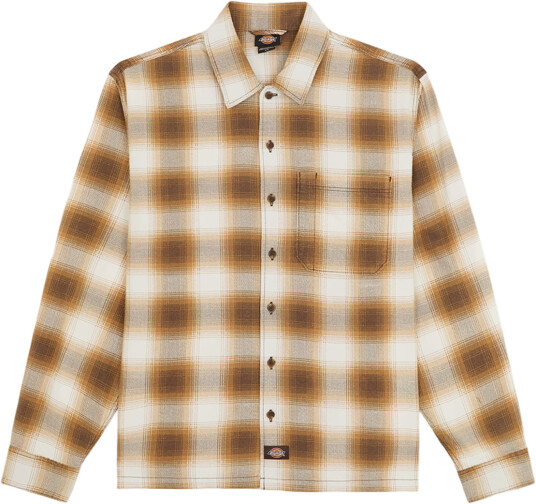 Dickies Men´s Gulfport Flannel Shirt Chocolate Brown, M