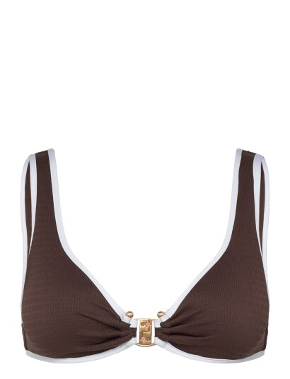 Seafolly Beach Bound Ring Front Tank Brown 34