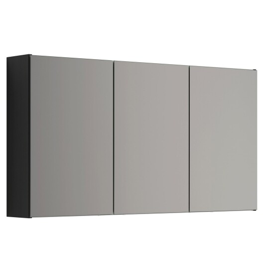 Dansani Mido+ Select speilskap med 3 dører, 120x64 cm, svart struktur
