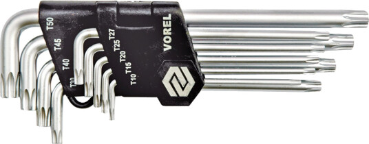 Vorel L-Nøkkelsett Torx T10-T50 9 Deler Håndverktøy Vorel L-Nøkkelsett Torx T10-T50 9 Deler Håndverktøy