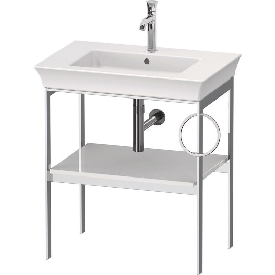 Duravit White Tulip Metallkonsoll 68,4x45x76 cm Hvit Høyglans/Krom