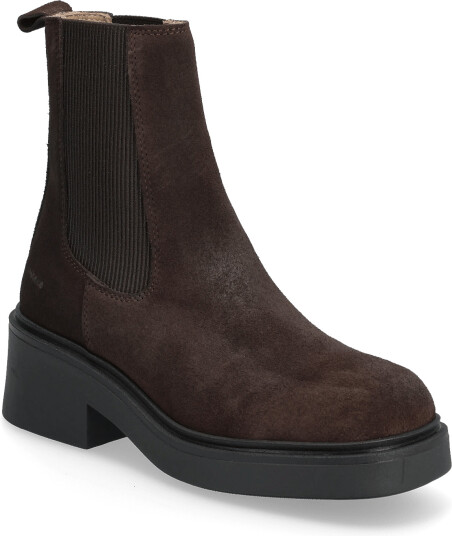ANGULUS Booties Flat With Elastic Brown 35