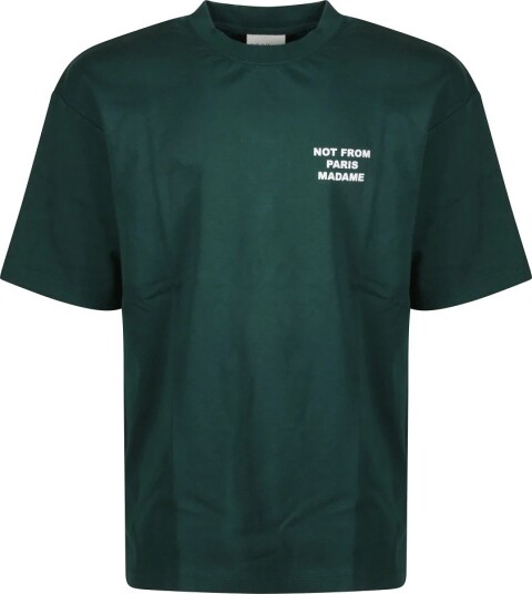Drôle de Monsieur Slogan T Shirt Dark Green Drôle de Monsieur Slogan T Shirt Dark Green