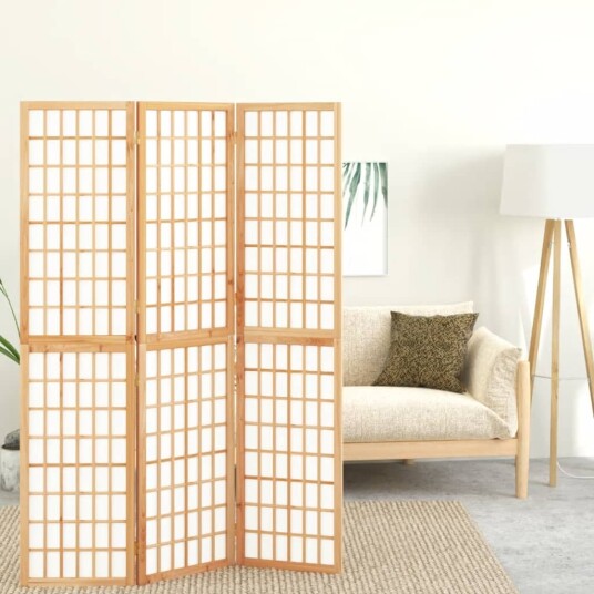  Sammenleggbar romdeler 3 paneler japansk stil 120x170 cm 8720845718695