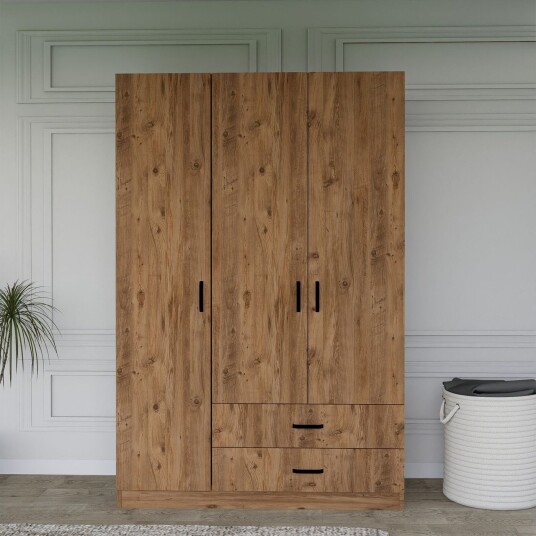 Yaman Garderobe 120x181 cm - Valnøtt