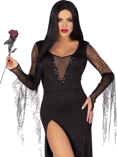 Leg Avenue Spooky Beauty Addams Family Morticia Inspirert Kostyme til Dame S Leg Avenue Spooky Beauty Addams Family Morticia Inspirert Kostyme til Dame S