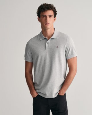 Klassisk piquéskjorte i regular fit GREY MELANGE 4XL Klassisk piquéskjorte i regular fit GREY MELANGE 4XL