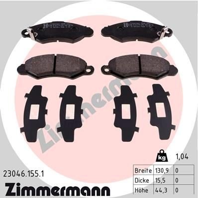 Bremseklosser ZIMMERMANN 23046.155.1 Bremseklosser ZIMMERMANN 23046.155.1