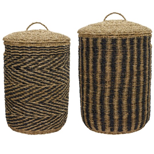 House Doctor Cesto Oppbevaringskurv 2 pk Sort/Naturfarget House Doctor Cesto Oppbevaringskurv 2 pk Sort/Naturfarget