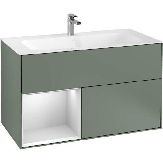 VILLEROY & BOCH FINION SERVANTSKAP 100 OLIVEN MATT LAKK M/LYS, VENSTRESTILT HVITMATT HYLLE VILLEROY & BOCH FINION SERVANTSKAP 100 OLIVEN MATT LAKK M/LYS, VENSTRESTILT HVITMATT HYLLE