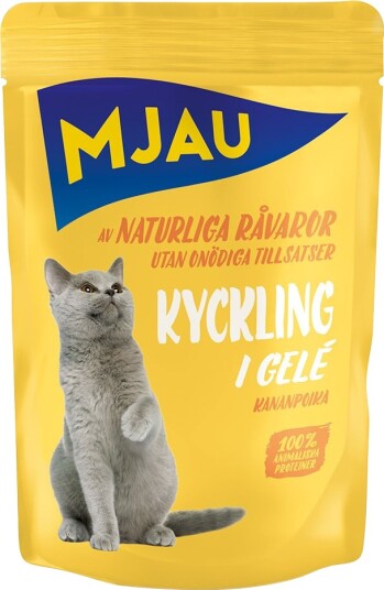 Mjau Cat Poser Kylling I Gelé 12 X 85 G