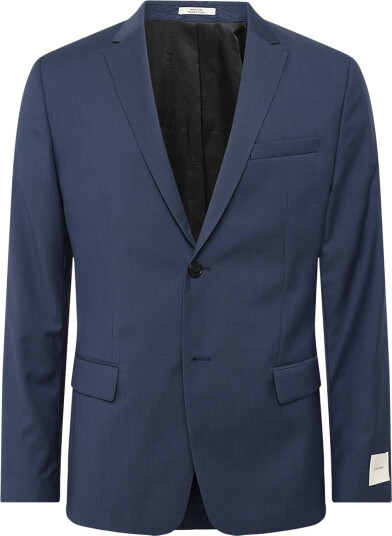 Calvin Klein Ls Micro Check Slim Blazer Navy 54