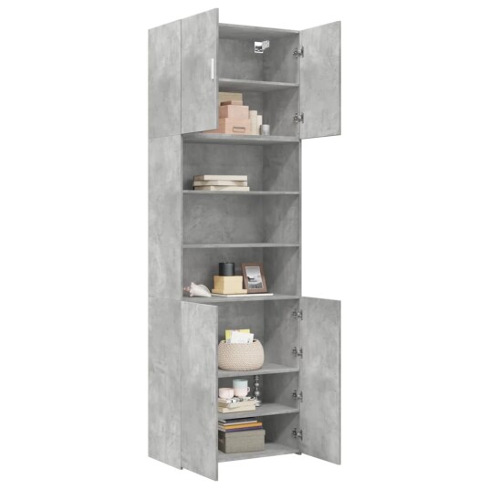 Highboard betonggrå 80x42,5x249 cm konstruert tre 8721102654497