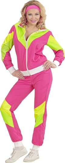 Widmann 80s Neon rosa grilldress, M