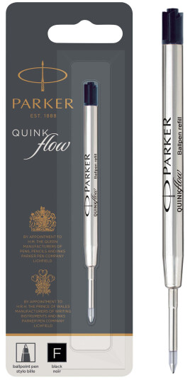 Parker Quinkflow Refill Blekk til kulepenn Svart blekk Fine