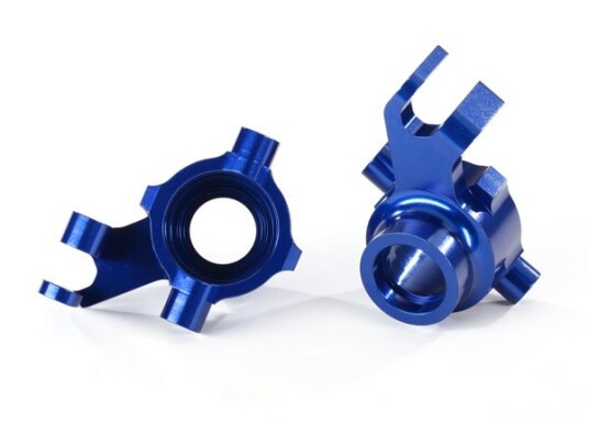 Traxxas 8937X Steering Blocks Alu Blue Pair Maxx