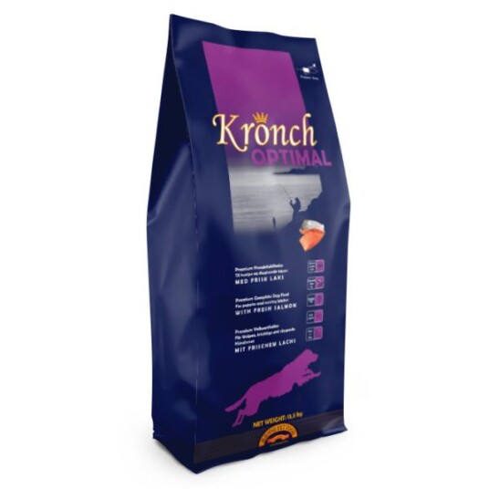Kronch Optimal Valpefor Hypoallergenisk med Laks og Ris 5kg