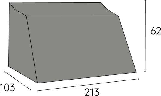 Hillerstorp Møbelbeskyttelse til Kungshult 3-seter sofa 213 x 103 x 62 cm Grå