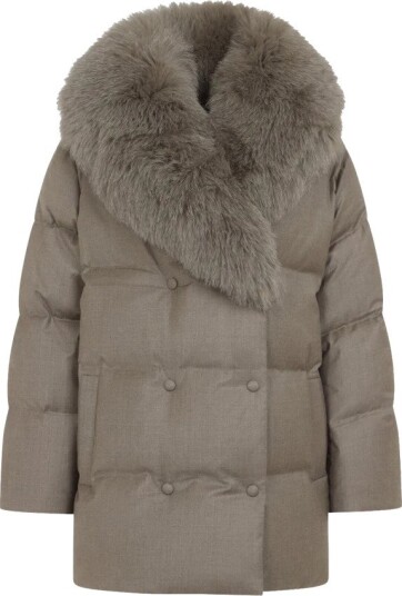 Yves Salomon Dame Jakker Beige S,