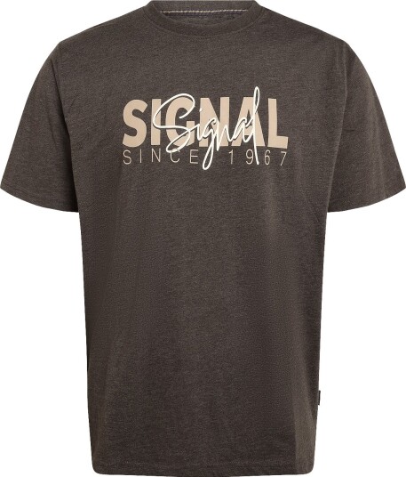 SIGNAL 10.3591 Owensi Print Tee + BROWN COFFEE XXL