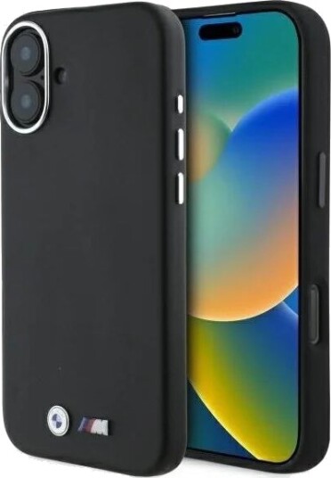 BMW M Smooth Full Wrapped Metal MagSafe Case for iPhone 16 Plus Black