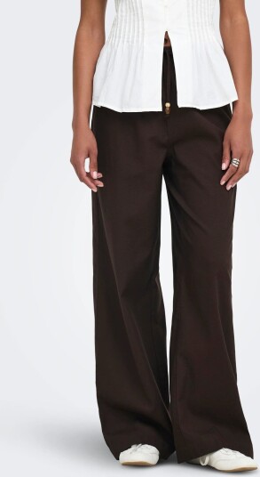 ONLY Onlisola Mw Pull Up Wide Pant Pnt Brown L x 32
