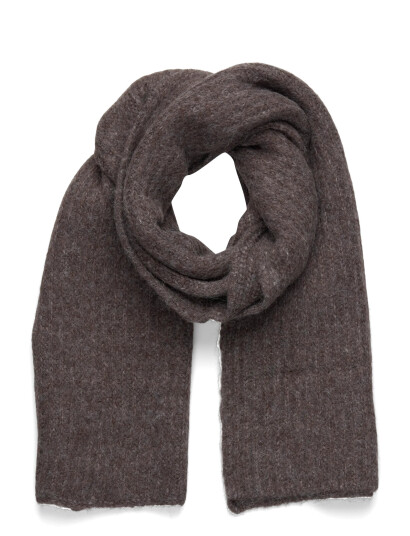 Rosemunde Rwtulip Wool Blend Rib Knit Scarf - Brown - ONE SIZE Rosemunde Rwtulip Wool Blend Rib Knit Scarf - Brown - ONE SIZE