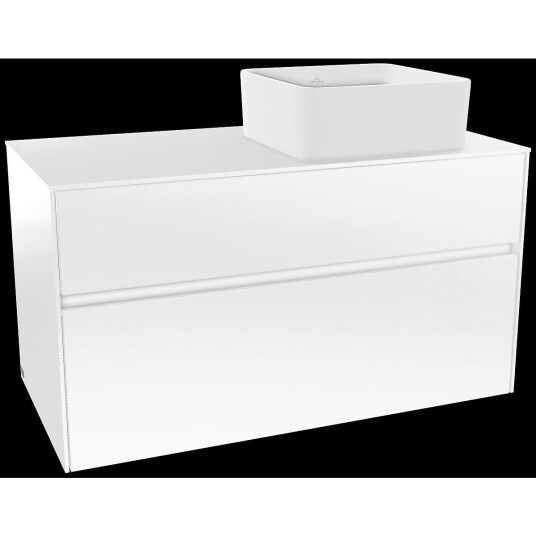 Villeroy & Boch  Collaro Servantskap med 2 skuffer 100x50x54,8 cm u/lys Hvit Høyglans