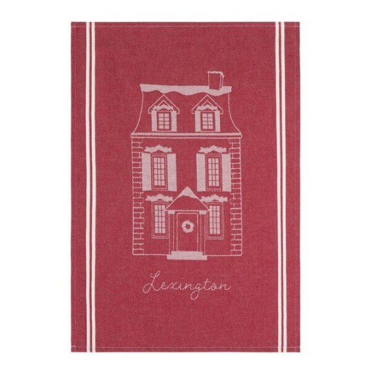Lexington Original kjøkkenhåndkle House jacquard 50x70 cm rød/hvit
