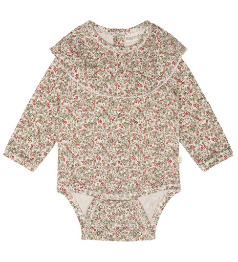 Thats Mine That's Mine Body L/æ Ella Bouquet Rouge m. Ruffle 56 Langermet Body Grønn Rosa Rød