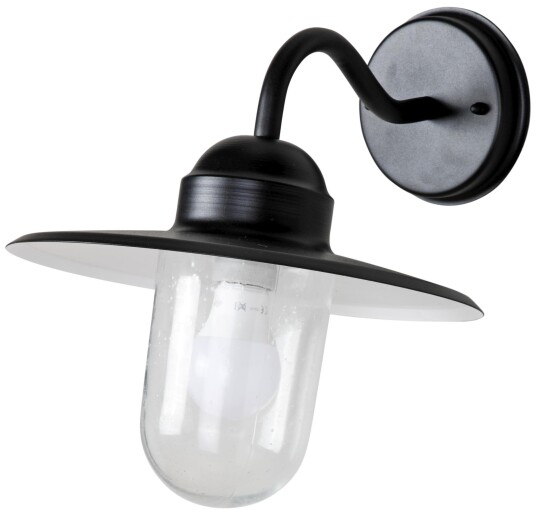 AIRAM Arvika veggarmatur IP44 svart (ikke utstyrt E27 max 60W)
