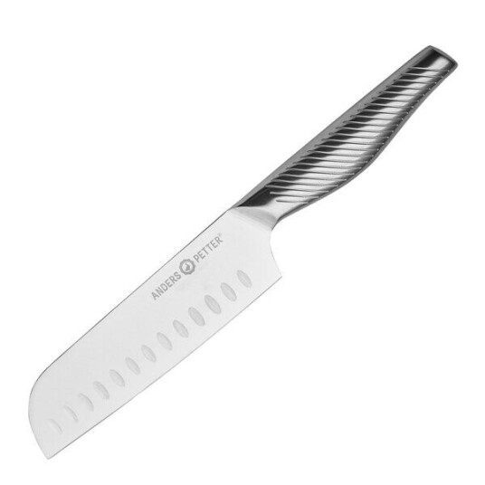 Anders Petter - Santokukniv 30 cm børstet stål Anders Petter - Santokukniv 30 cm børstet stål