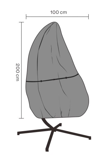 Brafab Møbeltrekk vanntett Til hengestol 100 x 200 cm Svart