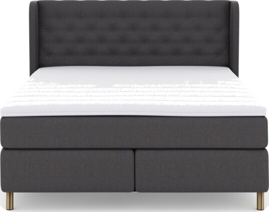 Select No 3 Komplett Sengepakke 160x200 Fast/Medium Mørkegrå/Kobberben
