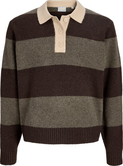JJXX Kids Jxruby Polo Neck Knit Sn Grl Brown 152