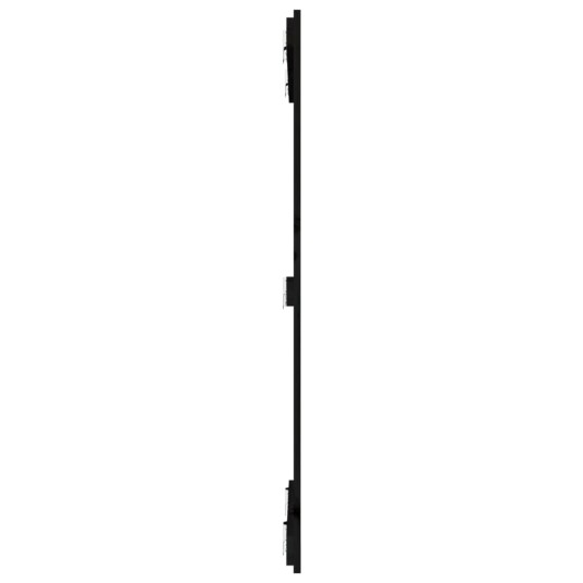 vidaXL Veggmontert sengegavl svart 82,5x3x110 cm heltre furu