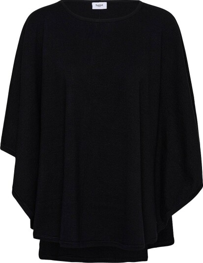 Saint Tropez Billisz Poncho   Black   ONE SIZE