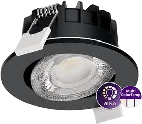 Philips Ledinaire Clearaccent Indbygningsspot Rs071b 550Lm 827/830/840 Ø68 Ip65 40G 6W Sort Kipbar