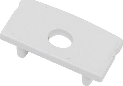Ansell Lighting endestykke med hull 8x17,1 mm hvit