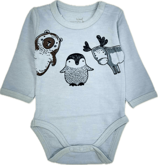 Hust & Claire Baloo Animals ull/bambus body - baby blue Hust & Claire Baloo Animals ull/bambus body - baby blue
