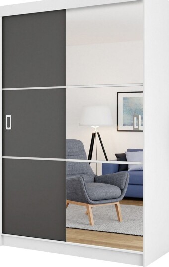 Isolaz Garderobeskap Med Speil 138x205 cm -