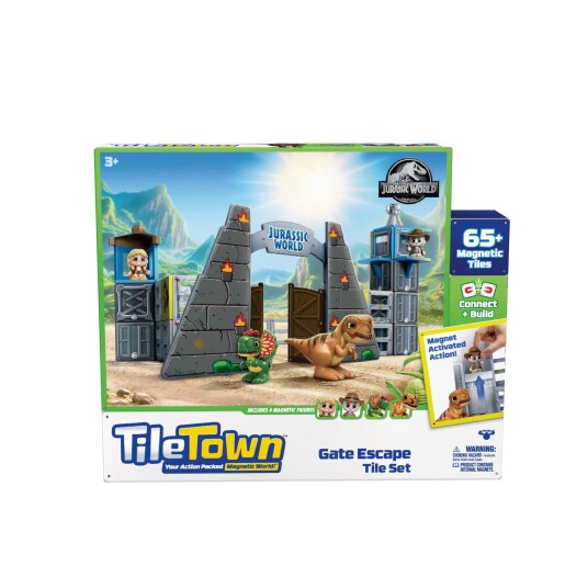 Tile Town Jurassic World Magnetsett 66 Brikker Tile Town Jurassic World Magnetsett 66 Brikker