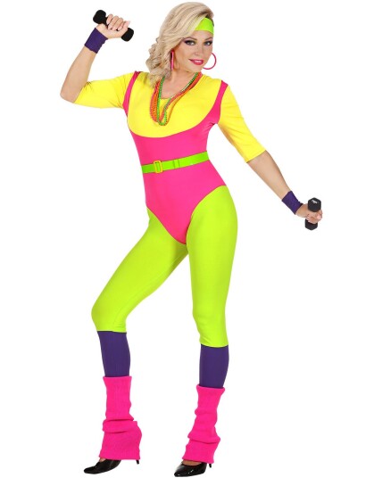 Widmann 80 talls Aerobics Instruktør Kostyme Strl L Widmann 80 talls Aerobics Instruktør Kostyme Strl L