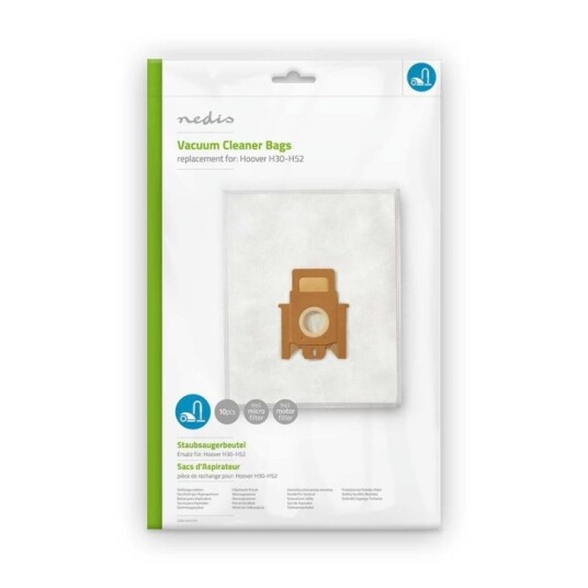 Nedis Støvsugepose 10 stk. Syntetisk Mest solgt for: Hoover H30-H52 Hvit Nedis Støvsugepose 10 stk. Syntetisk Mest solgt for: Hoover H30-H52 Hvit